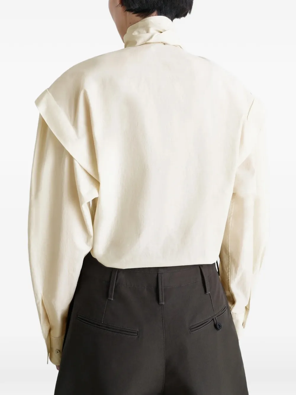 LEMAIRE Ascot zijden blouse Beige