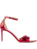 Aldo Castagna 80mm pointed-toe leather heeled sandals - Red