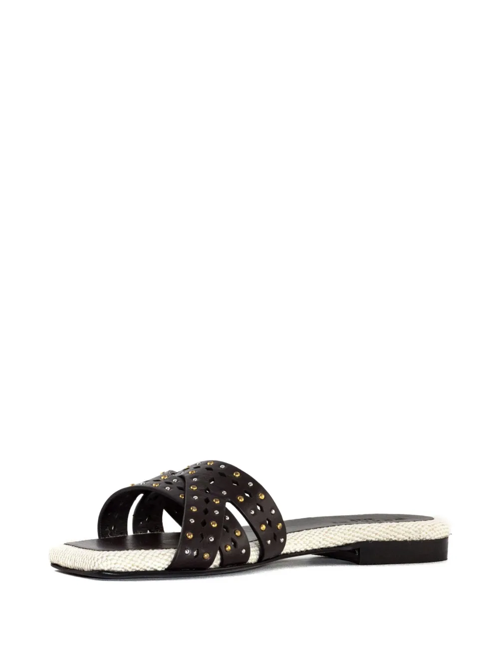 Donnarì Sandalen met studs Bruin