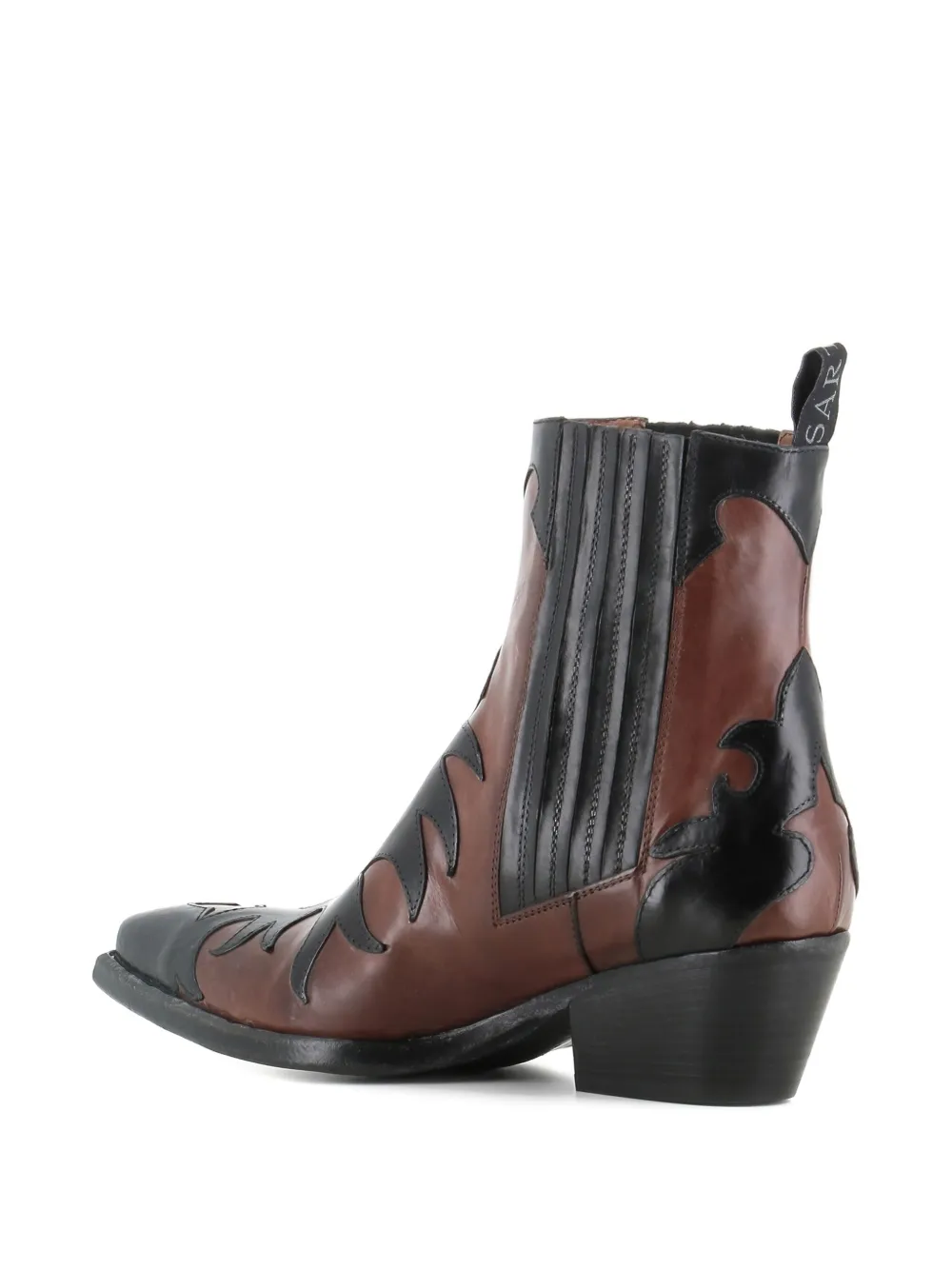 Sartore SR3651 leren laarzen met vlammenpatroon Bruin