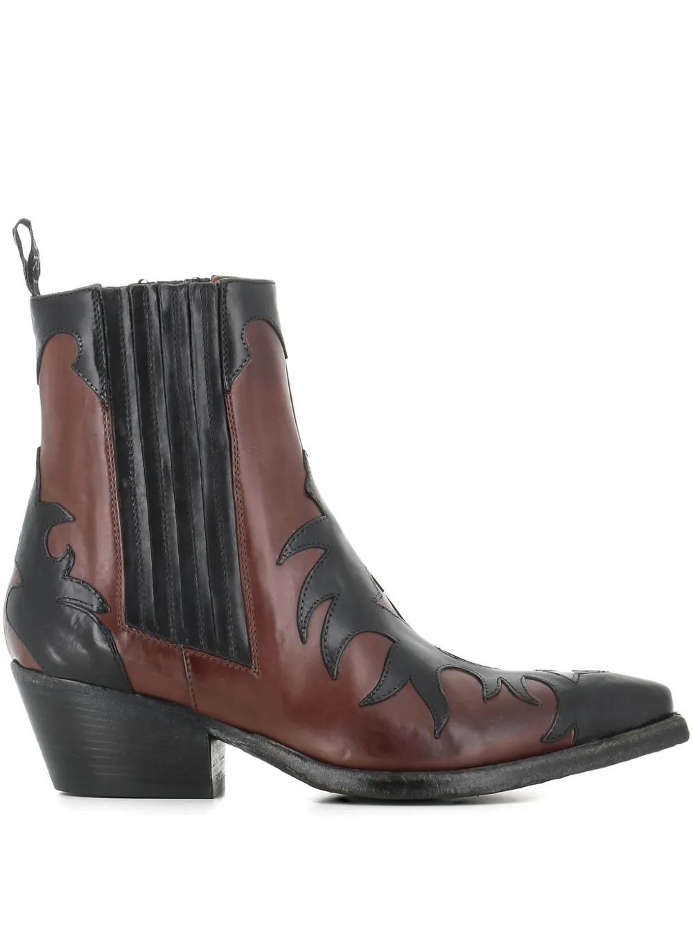 Sartore SR3651 leather flame-pattern boots | Brown | Image 1
