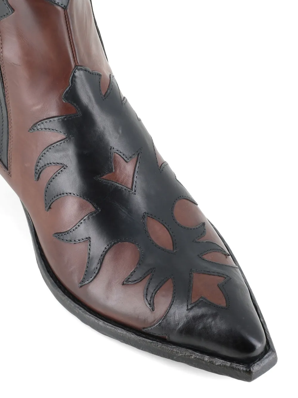 Sartore SR3651 leren laarzen met vlammenpatroon Bruin