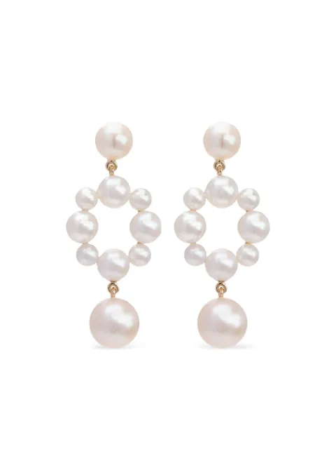 Sophie Bille Brahe 14K yellow gold Grande Nebula pearl earrings