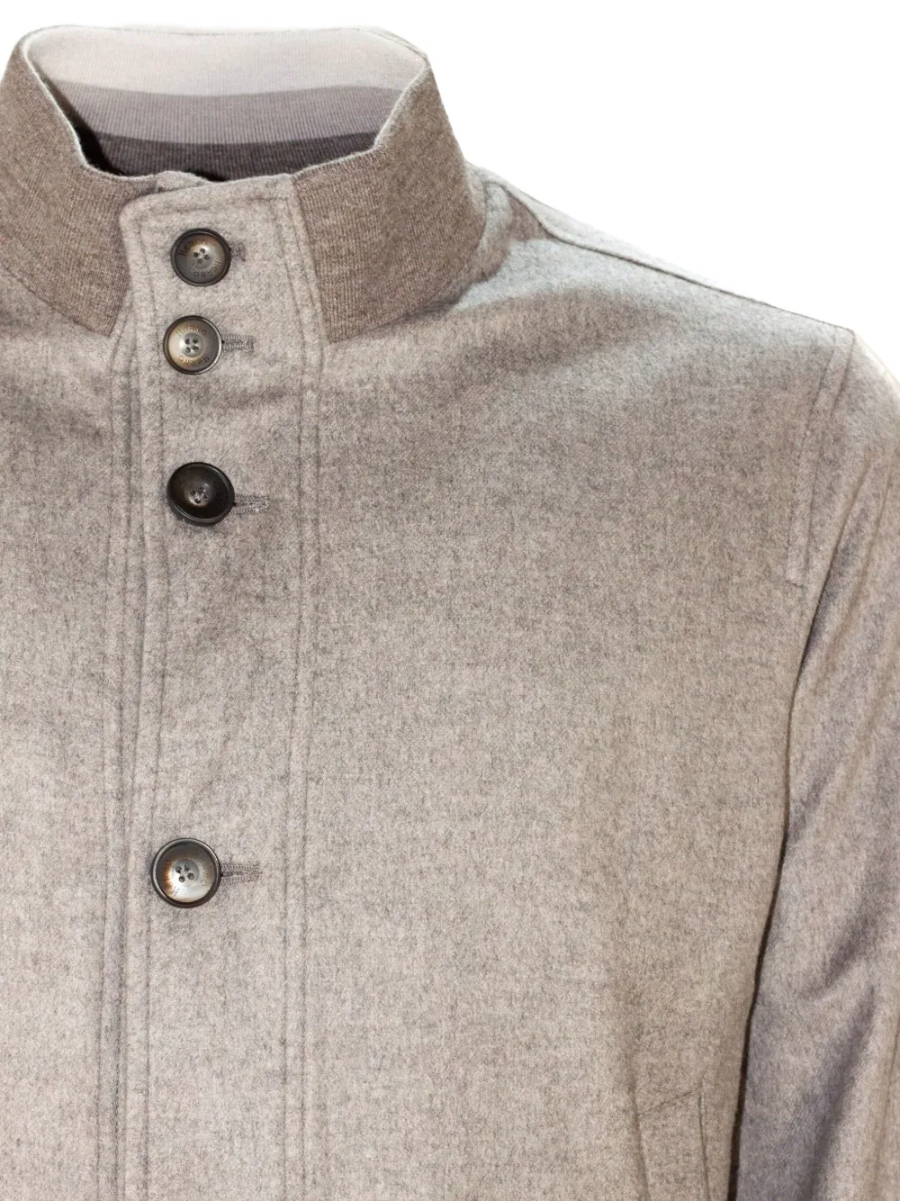 Herno button-fastening elasticated-cuff jacket Bruin