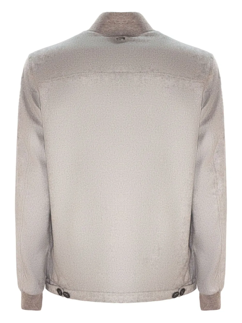 Herno button-fastening elasticated-cuff jacket Bruin