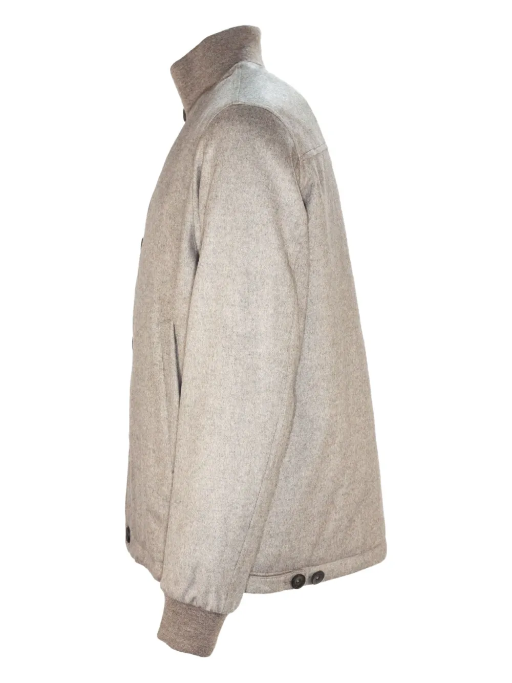 Herno button-fastening elasticated-cuff jacket Bruin