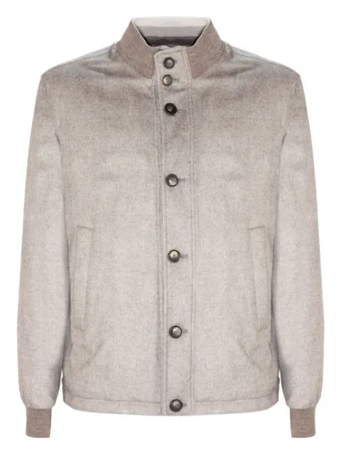 Herno button-fastening elasticated-cuff jacket