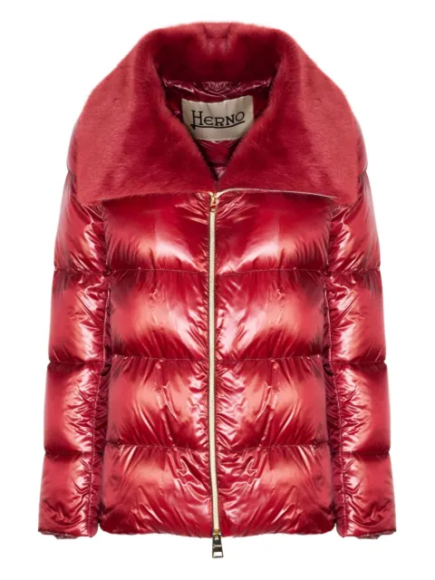 Herno trimmed-collar quilted puffer jacket