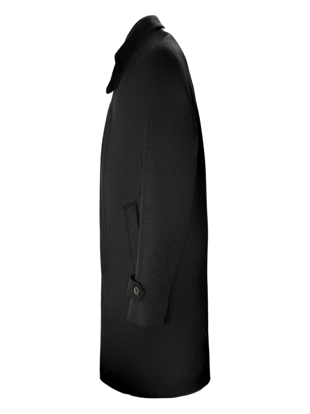 Herno single-breasted wool coat Zwart