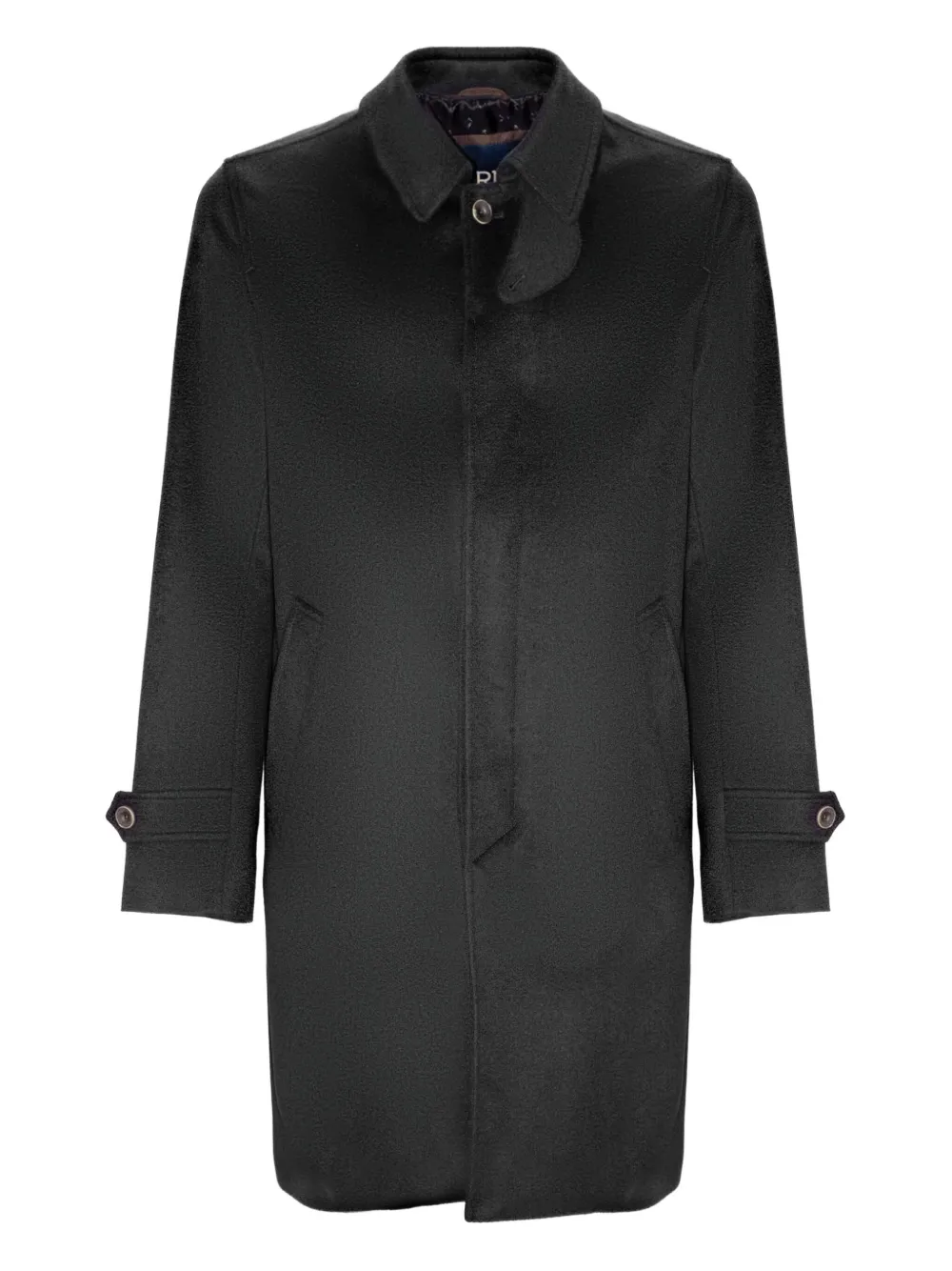 Herno single-breasted wool coat Zwart