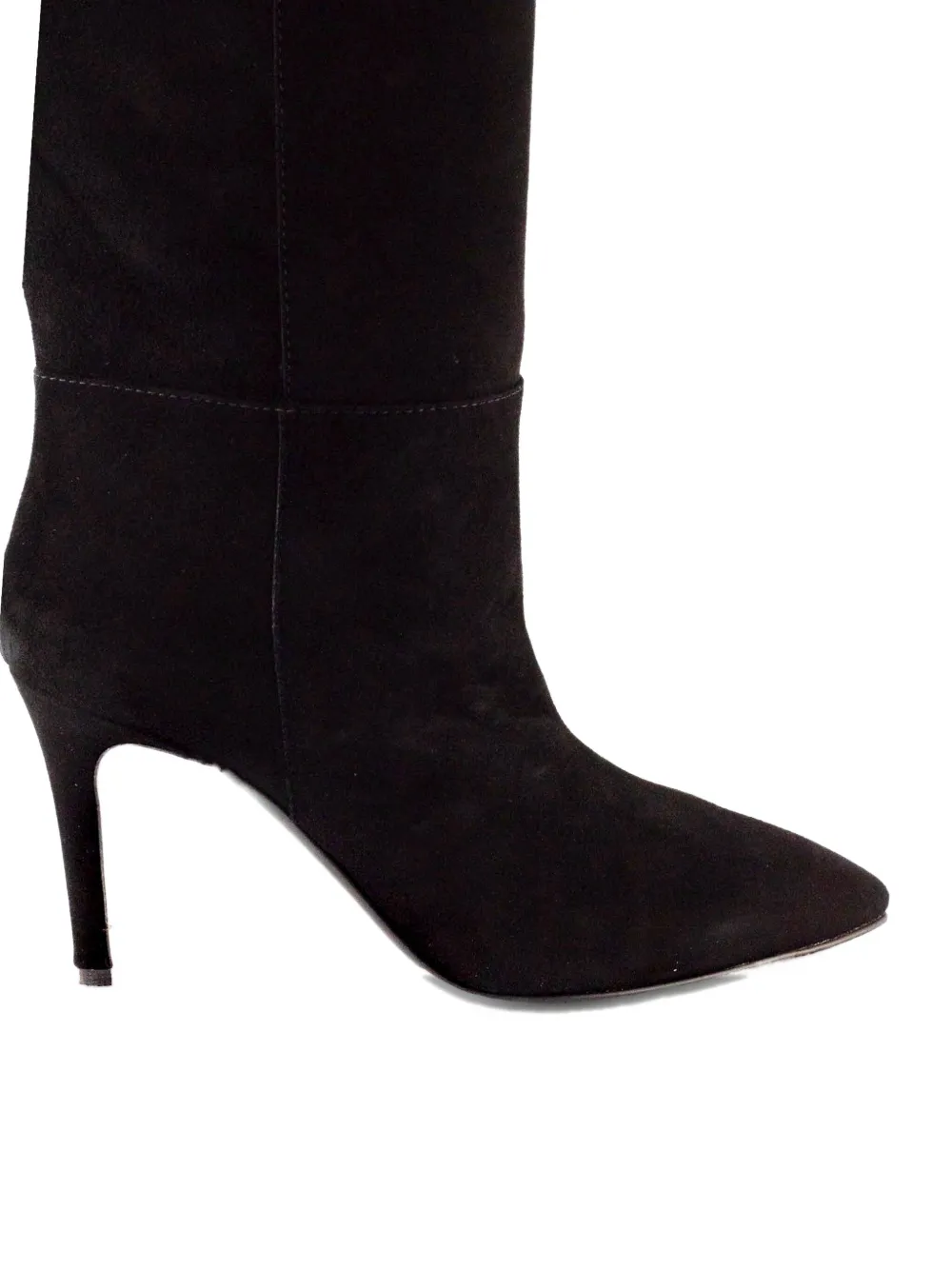Via Roma 15 80mm Pointed-toe Knee-high Suede Boots In Black