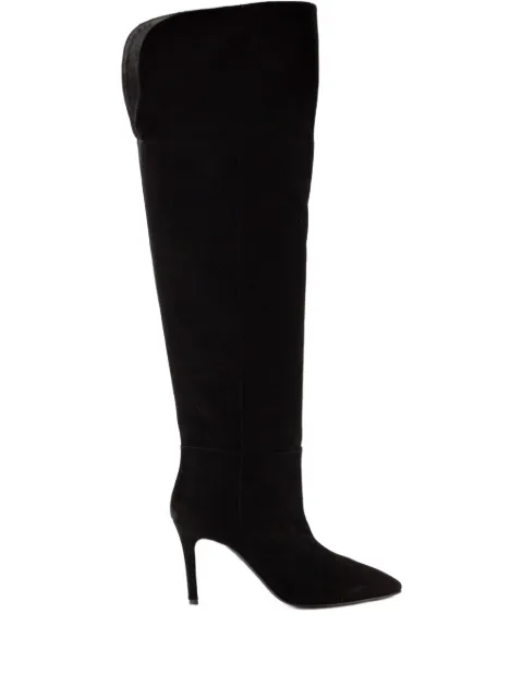 Via Roma 15 80mm pointed-toe knee-high suede boots