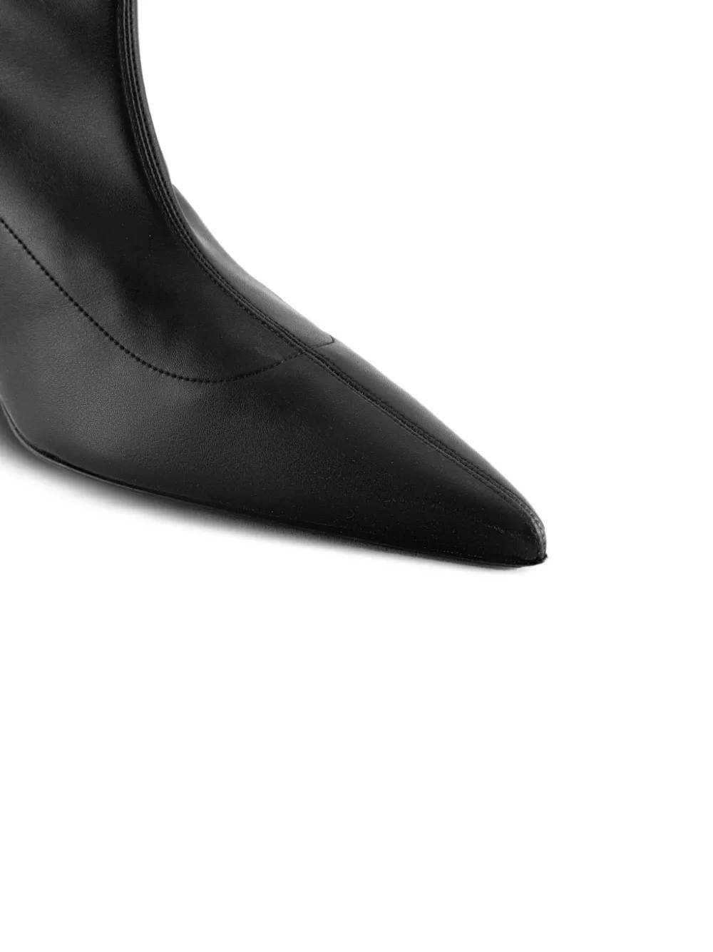 GIABORGHINI 50mm stretch leather pointed-toe boots Black