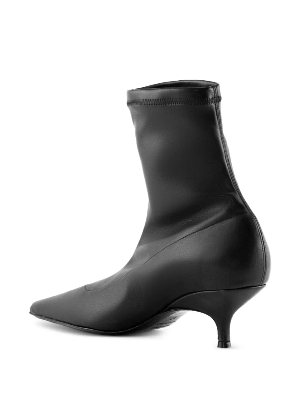 GIABORGHINI 50mm stretch leather pointed-toe boots Black