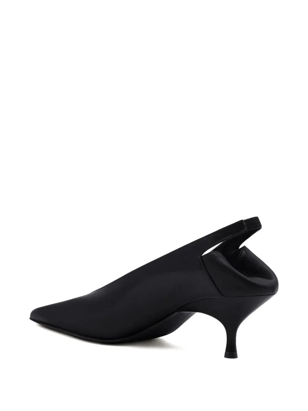 GIABORGHINI 50mm slingback pointed-toe heeled pumps Zwart