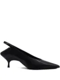 GIABORGHINI 50mm slingback pointed-toe heeled pumps - Black