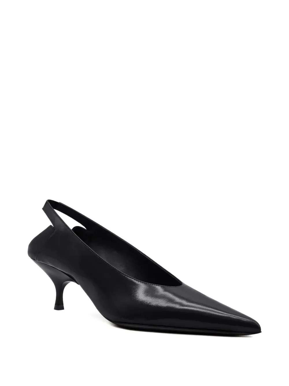 GIABORGHINI 50mm slingback pointed-toe heeled pumps Zwart