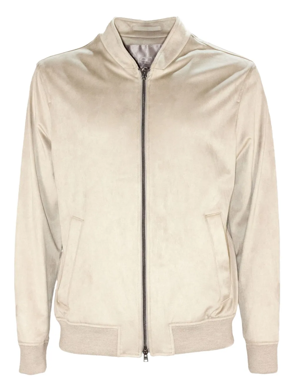 Herno Stand-collar Welt-pocket Bomber Jacket In Neutral