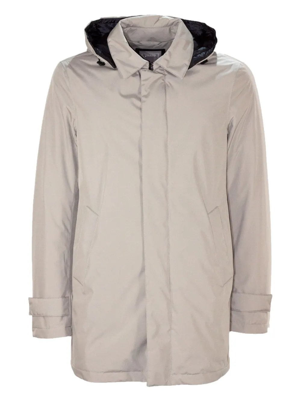 Herno concealed-fastening hooded jacket Grijs