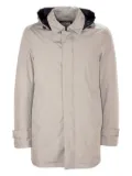 Herno concealed-fastening hooded jacket - Grey