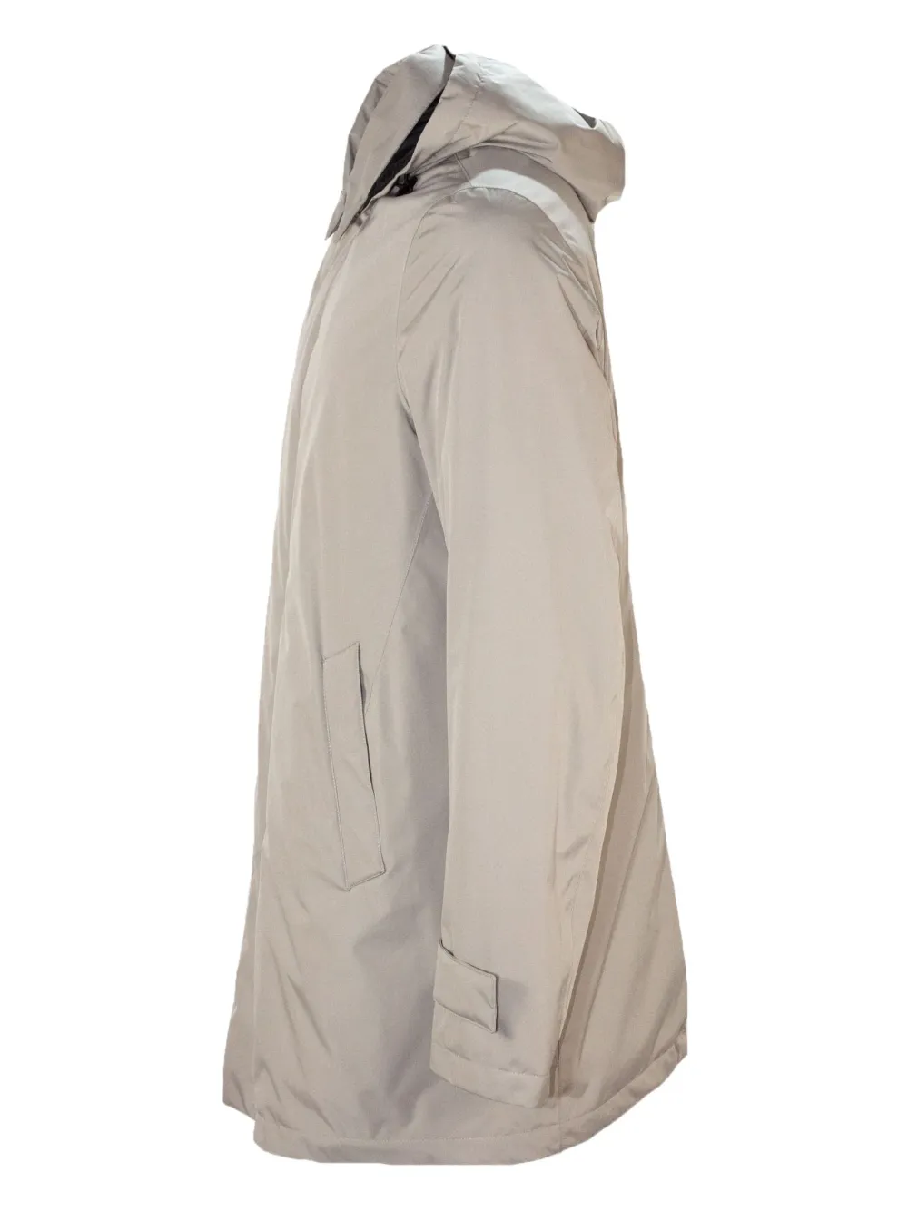 Herno concealed-fastening hooded jacket Grijs