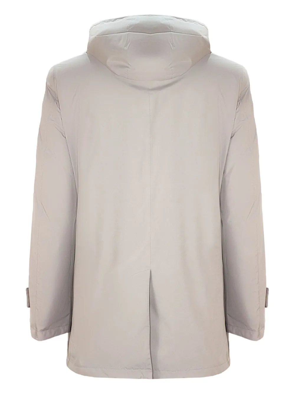 Herno concealed-fastening hooded jacket Grijs