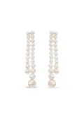 Sophie Bille Brahe 14K yellow gold Rising Moon pearl earrings - White