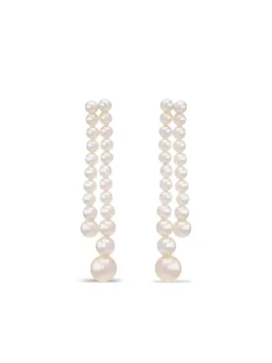 Sophie Bille Brahe Rosette De Perles パール ピアス 14Kイエロー