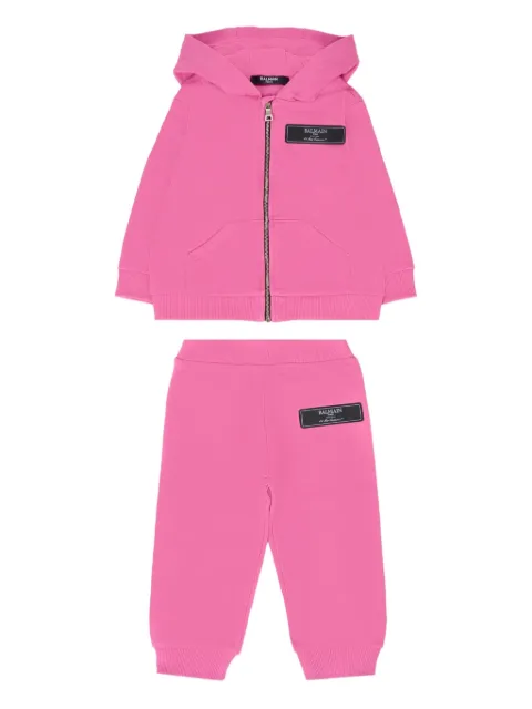Balmain Kids logo-patch tracksuit