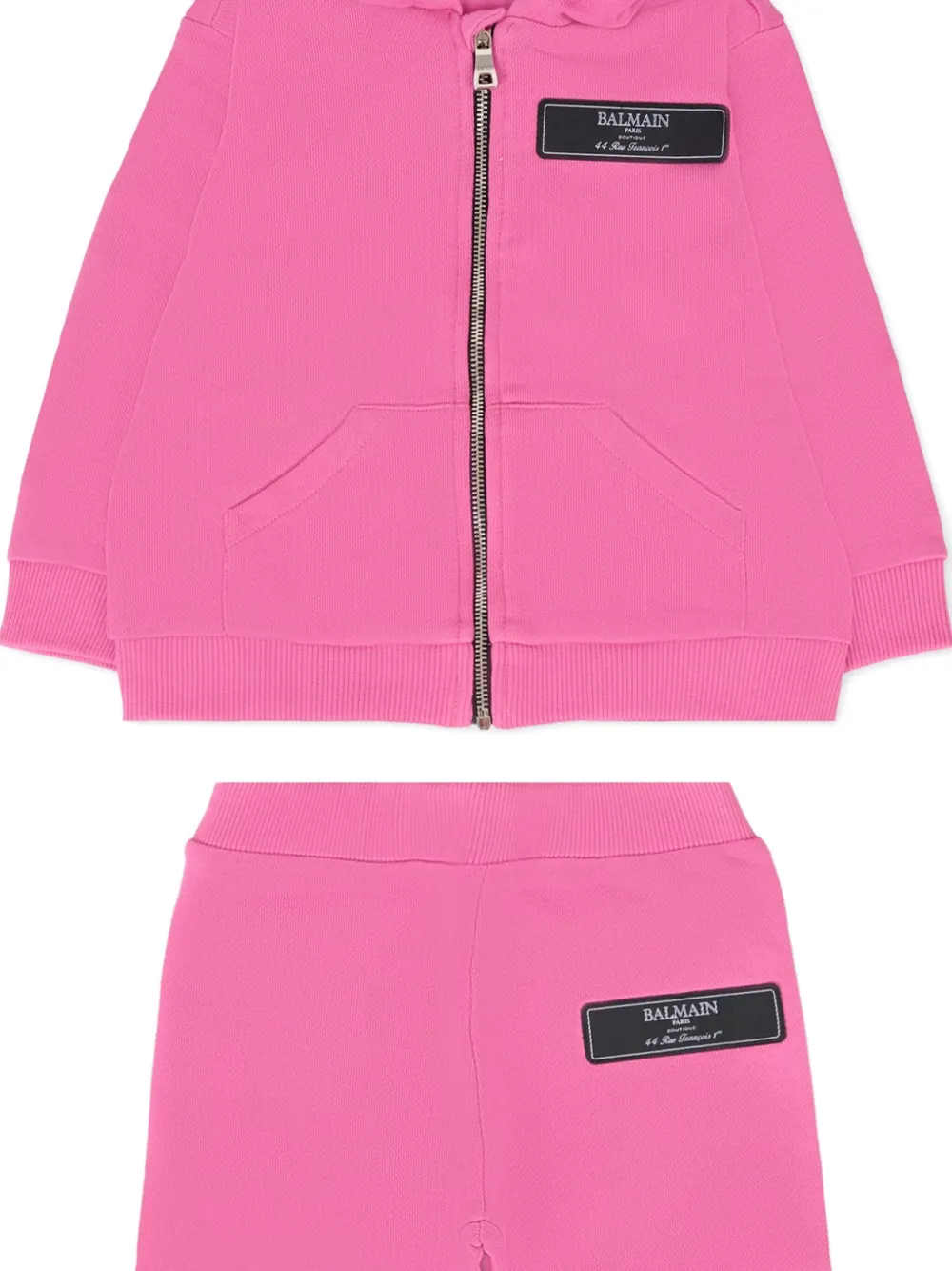 Balmain Kids logo-patch tracksuit Roze