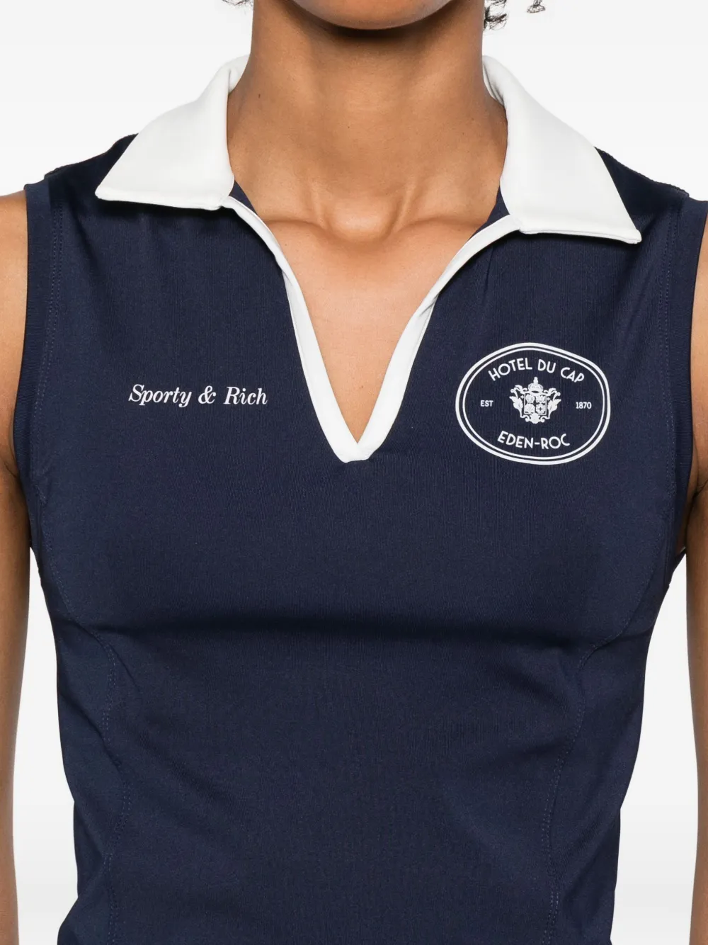 Sporty & Rich Mouwloze polotop Blauw