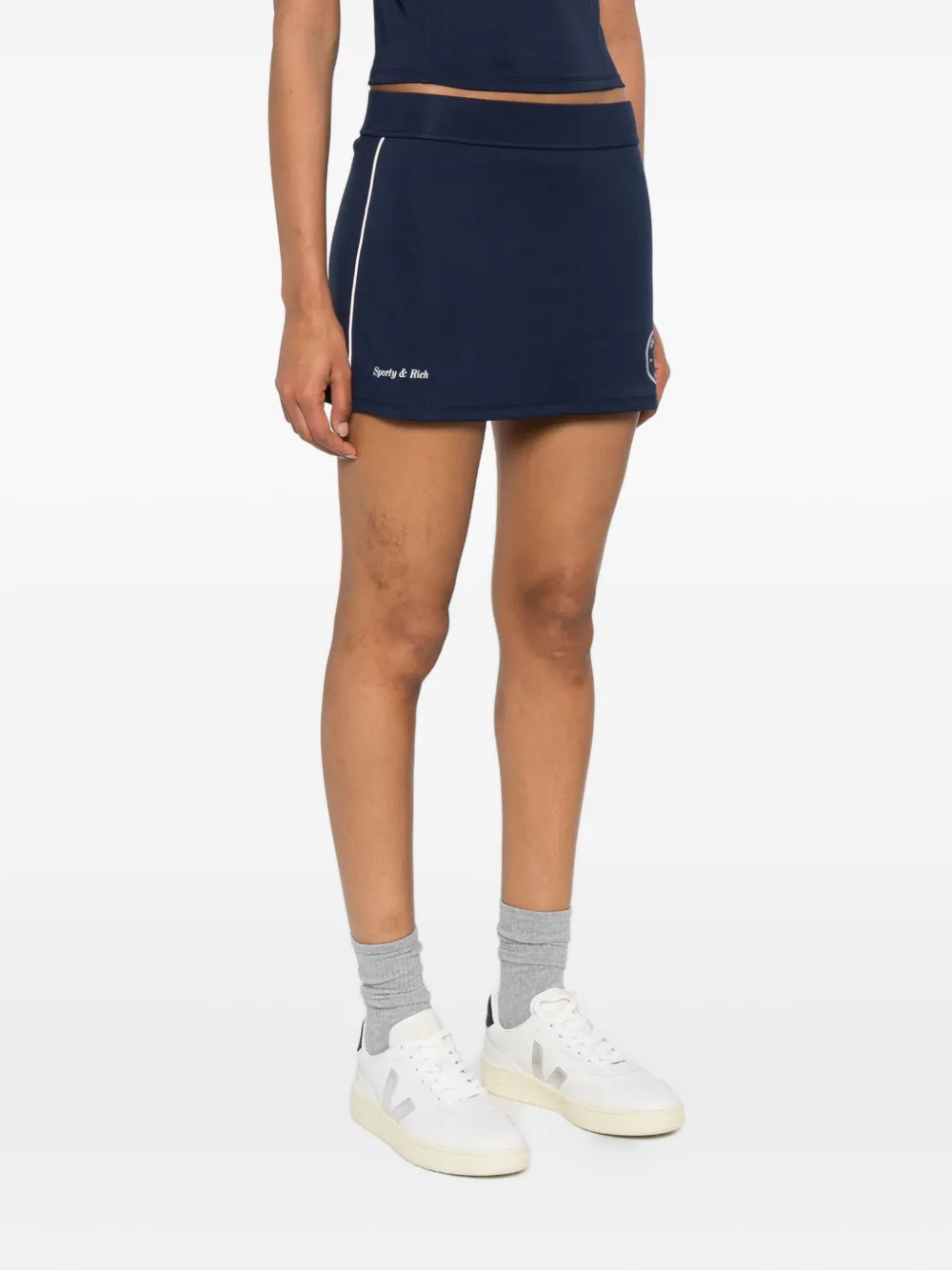 Sporty & Rich x Hotel Eden Rocside gestreepte rok Blauw