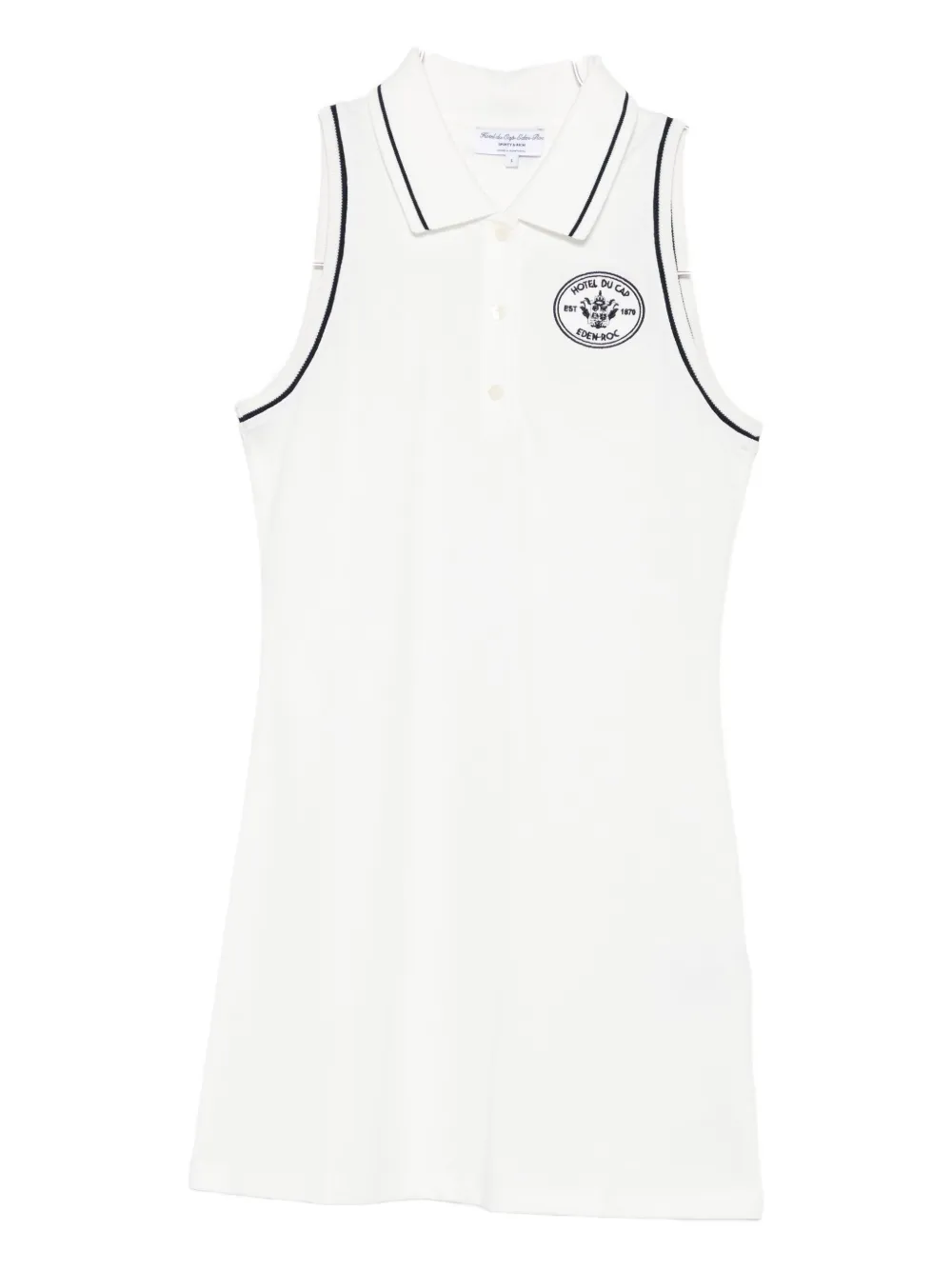 Sporty & Rich embroidered-logo polo mini dress - Bianco