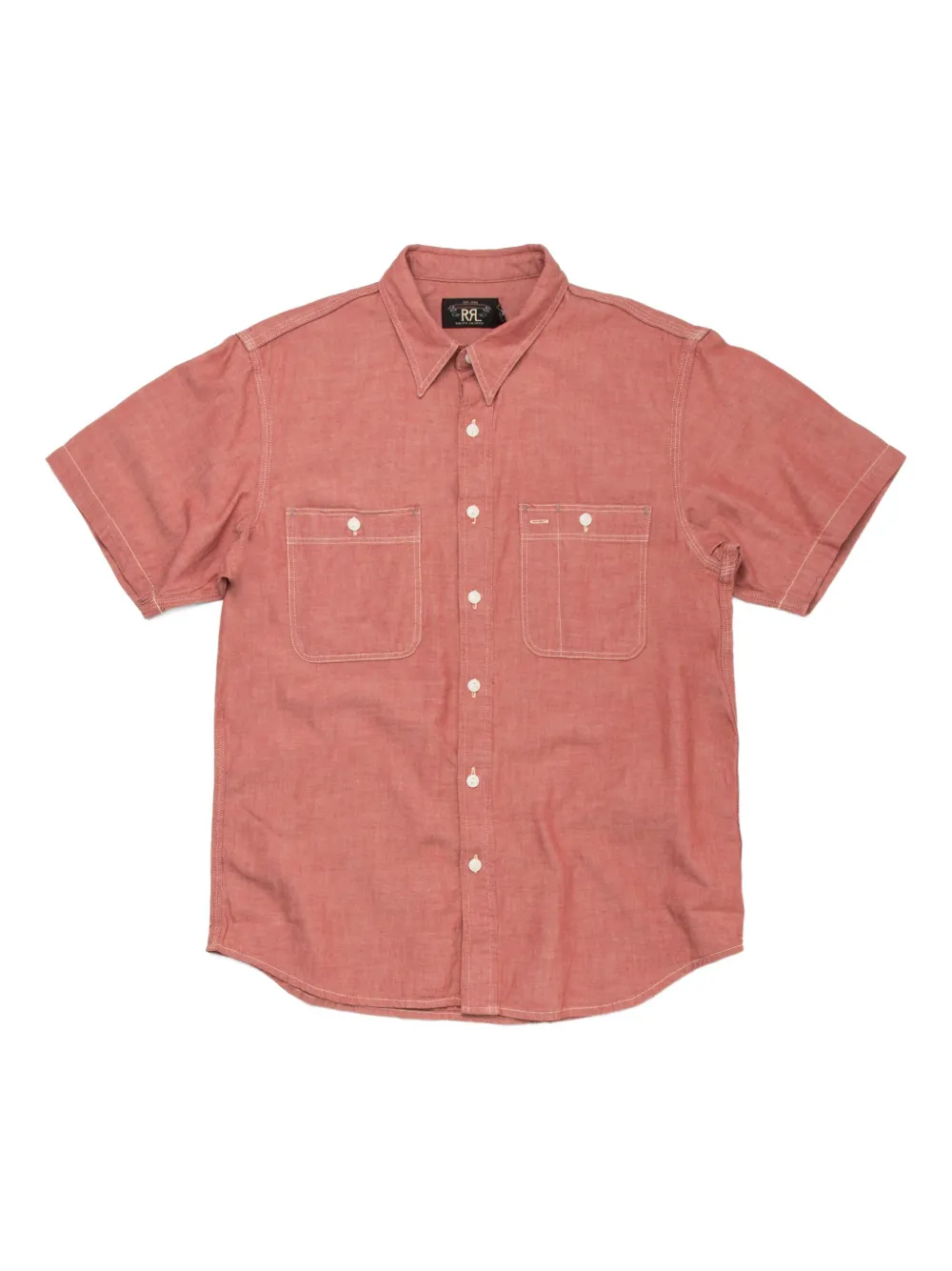 Ralph Lauren RRL Chambray overhemd met korte mouwen Rood