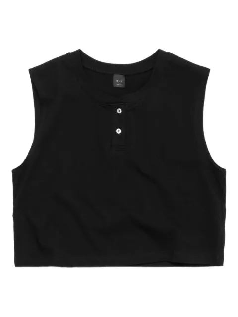 LESET henley sleeveless top
