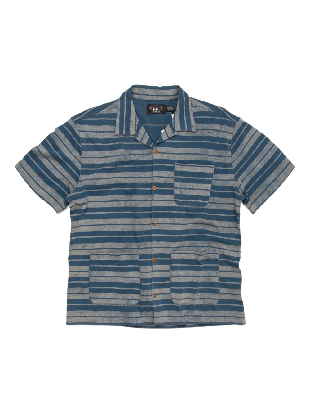 Ralph Lauren RRL Gestreept katoenen overhemd Blauw