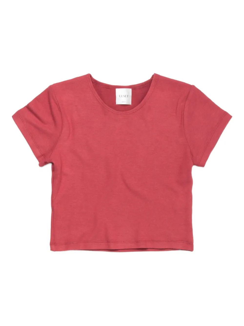 LESET short-sleeve raw-edge tee | Red | Image 1