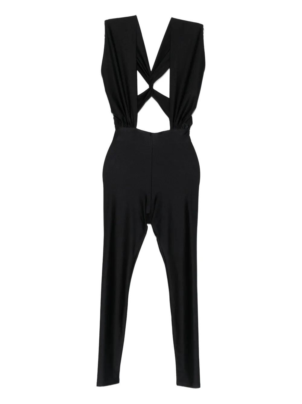 The Andamane Twist-back Cutout Jumpsuit In Black