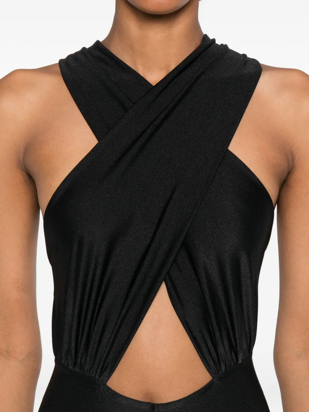 The Andamane Twist-back Cutout Jumpsuit In Black