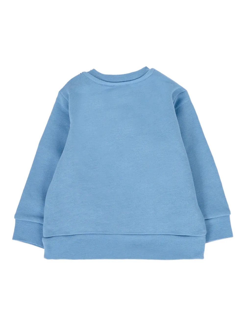 Fay Kids Geruite sweater met logo en lange mouwen Blauw