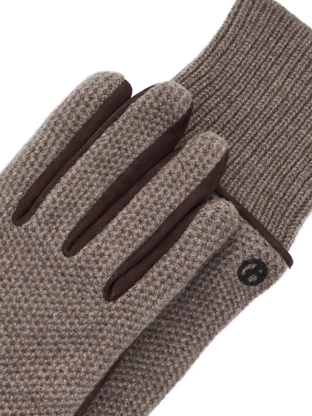 Giorgio Armani textured cashmere gloves - Bruin
