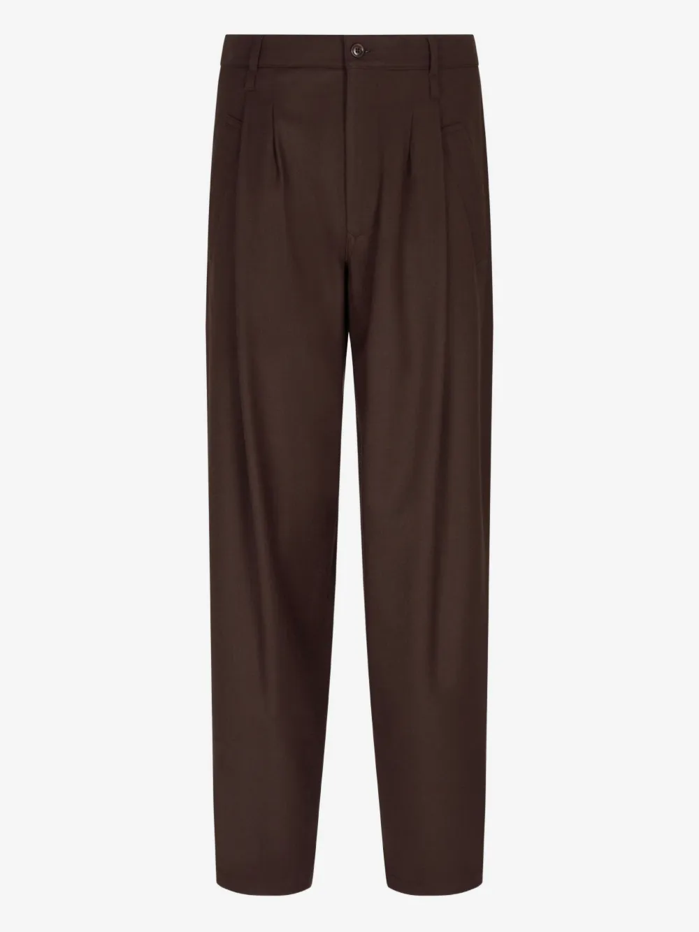 Giorgio Armani pleated-front wool trousers | Brown | Image 1