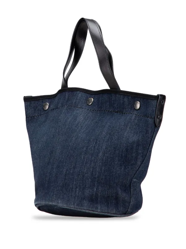 PRADA Blue Denim Pouch Bag INTO · INTO