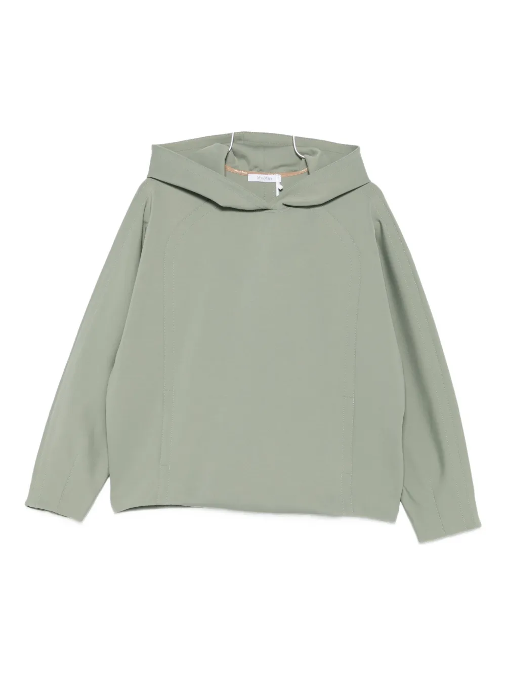 Max Mara Panelled Long-sleeve Hoodie In Green