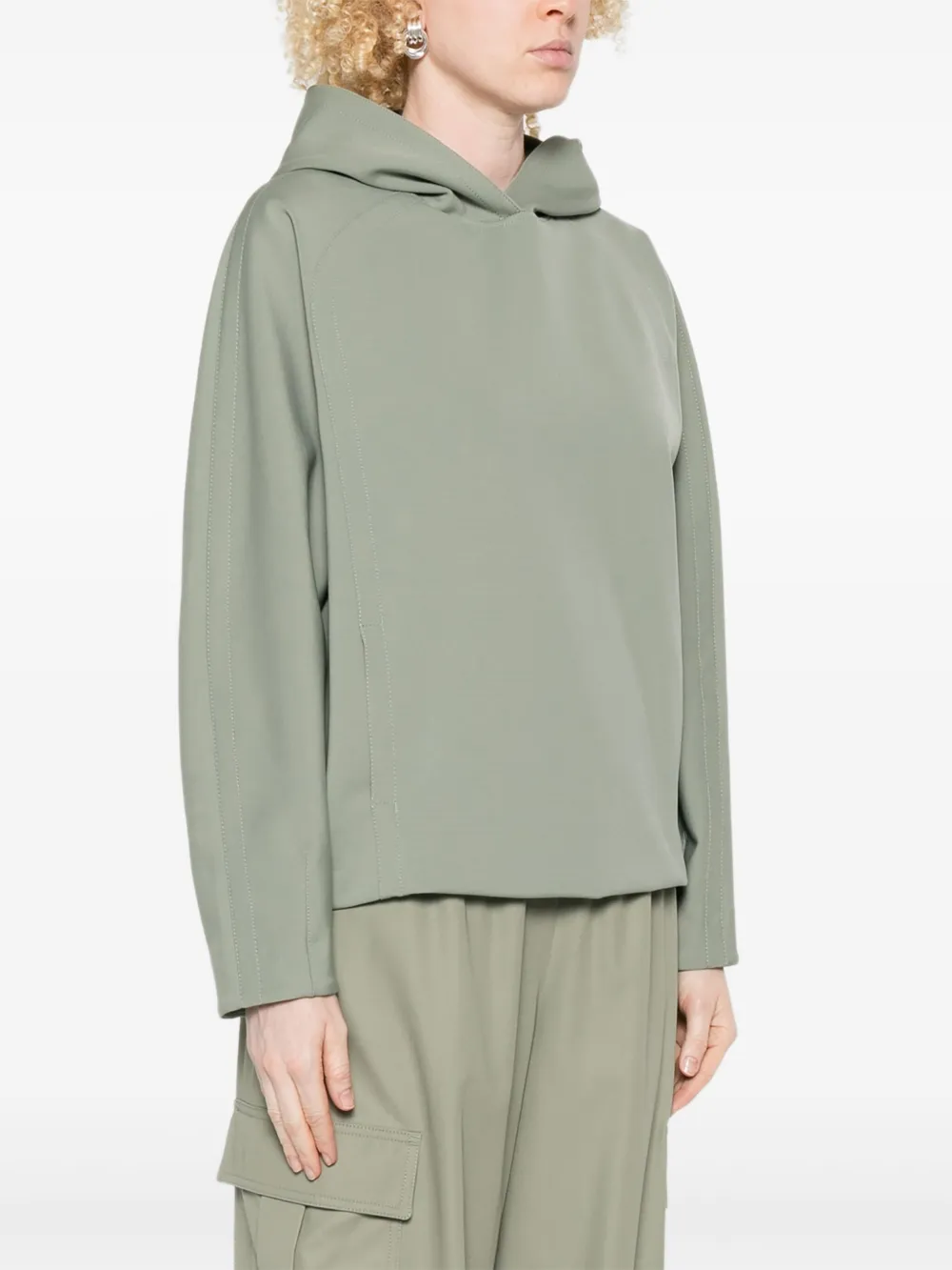 Max Mara Hoodie met vlakken 002 KAKHI