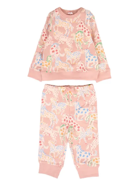 Stella McCartney Kids horse-print tracksuit set