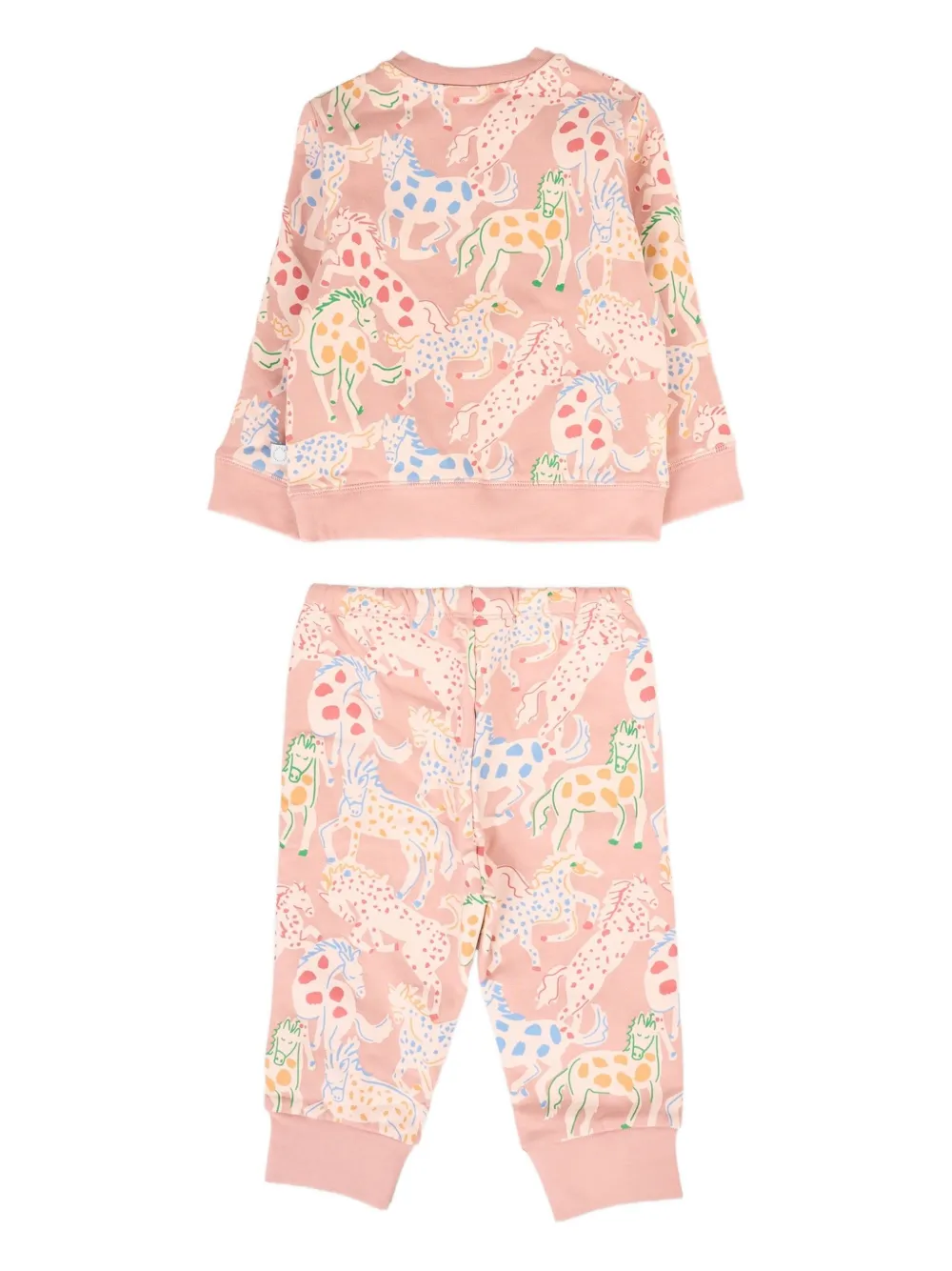 Stella McCartney Kids horse-print tracksuit set Roze