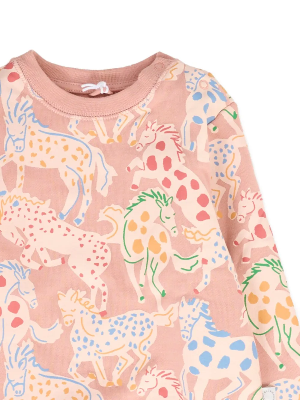 Stella McCartney Kids horse-print tracksuit set Roze