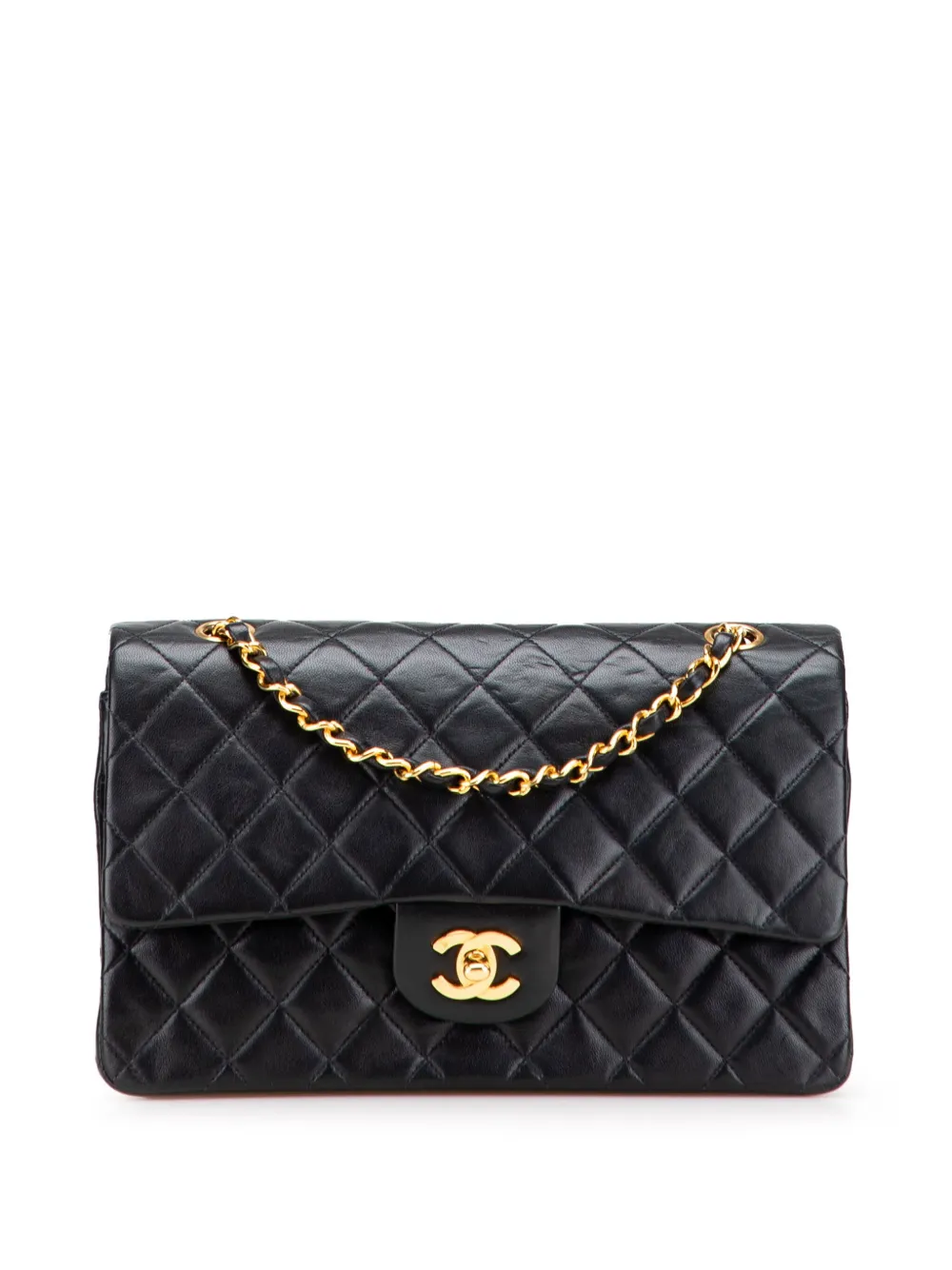 CHANEL Pre-Owned 1996-1997 Medium Classic Lambskin Double Flap shoulder bag | Black | Image 1