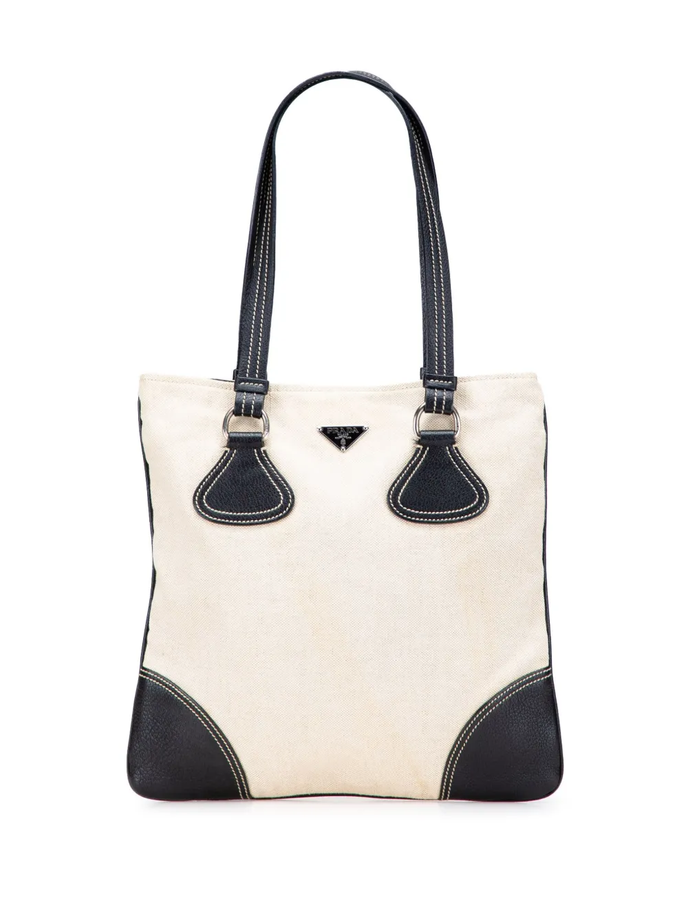 2013-2025 Vitello Trimmed Canvas Canapa tote bag